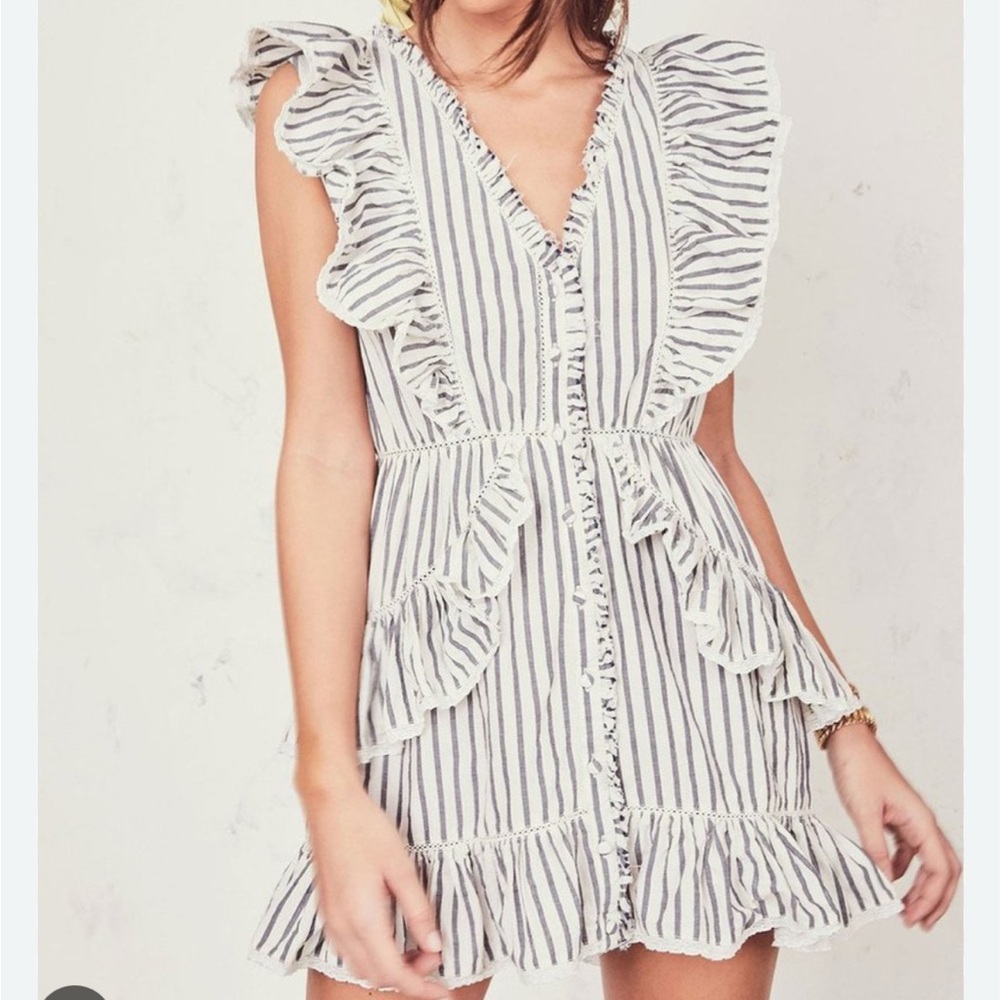 LoveShack Fancy India Ruffled Mini Dress - Size 4
